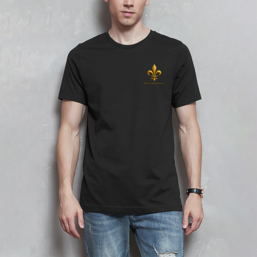 Herren T-Shirt Goldener Bosnischer Ljiljan