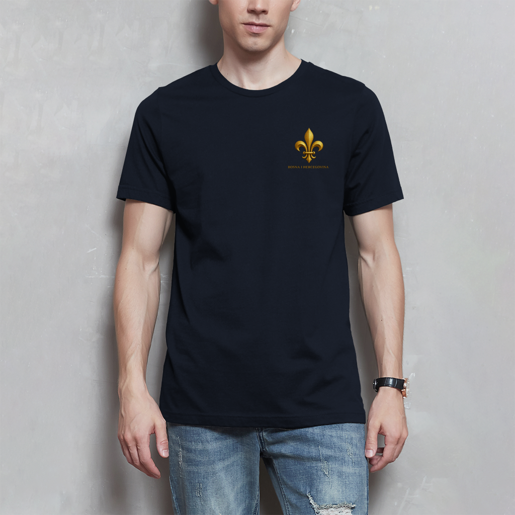 Herren T-Shirt Goldener Bosnischer Ljiljan