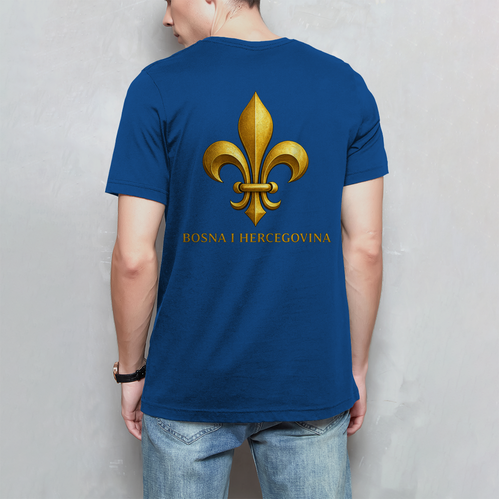 Herren T-Shirt Goldener Bosnischer Ljiljan