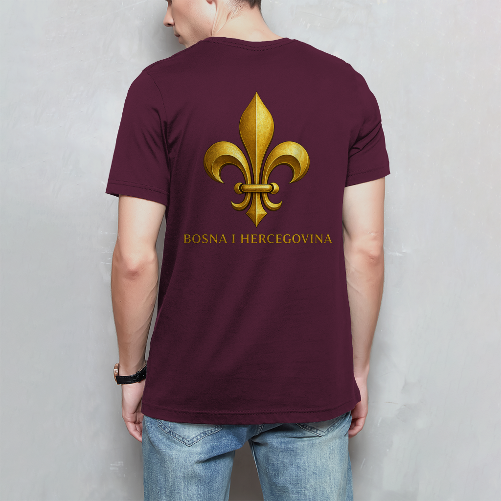 Herren T-Shirt Goldener Bosnischer Ljiljan
