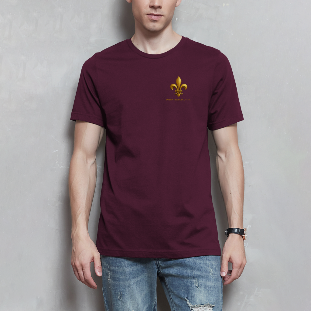 Herren T-Shirt Goldener Bosnischer Ljiljan