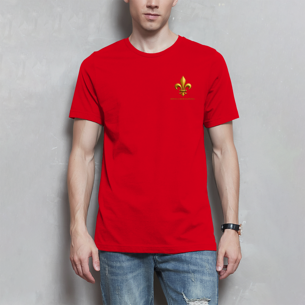 Herren T-Shirt Goldener Bosnischer Ljiljan