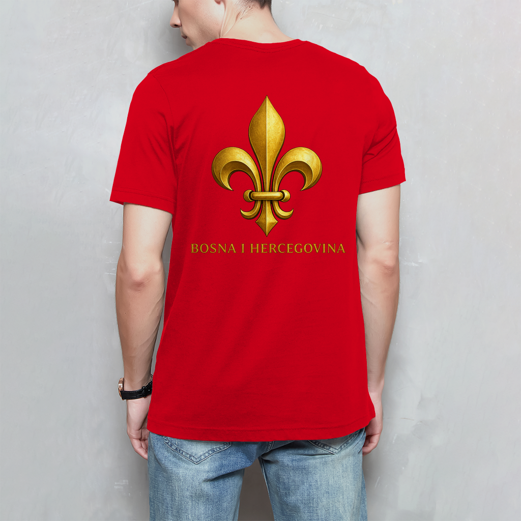 Herren T-Shirt Goldener Bosnischer Ljiljan