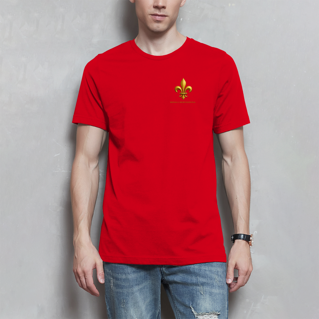 Herren T-Shirt Goldener Bosnischer Ljiljan