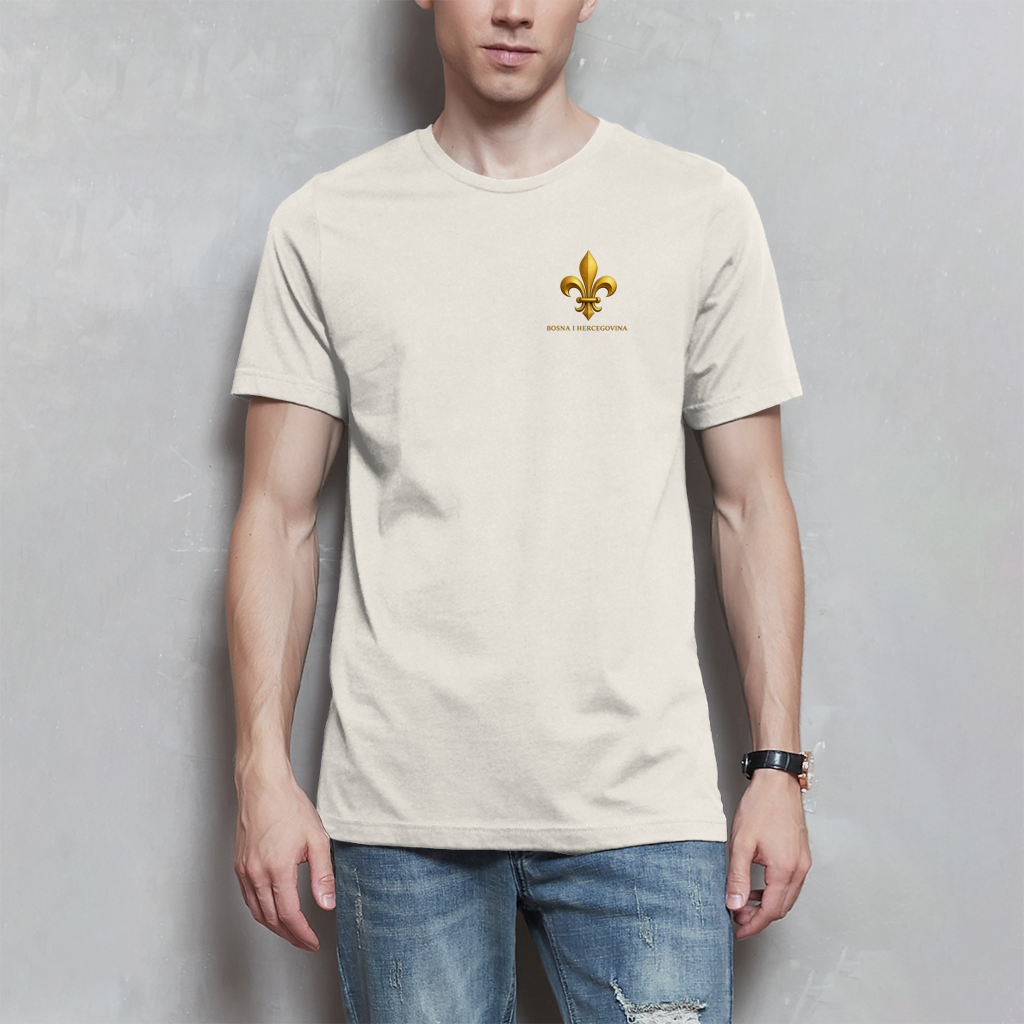 Herren T-Shirt Goldener Bosnischer Ljiljan