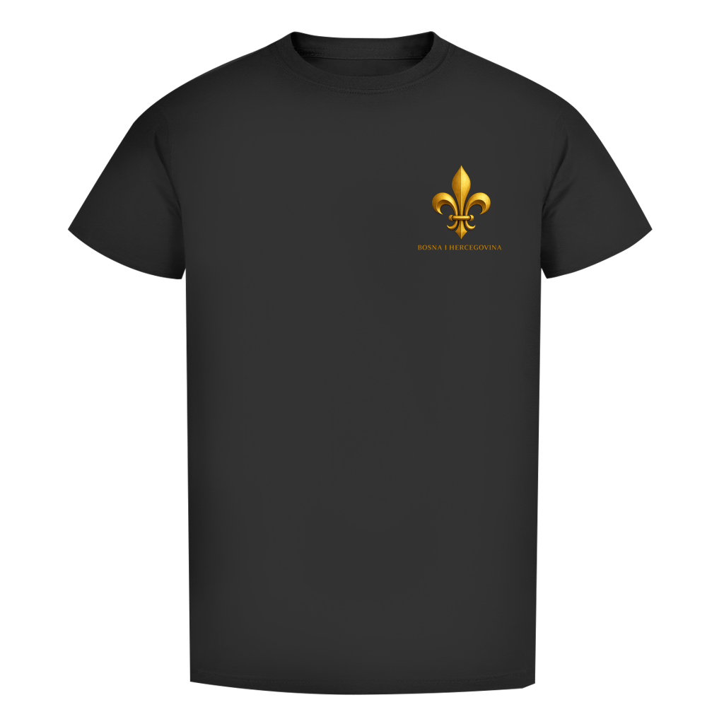 Herren Premium Bio T-Shirt Goldener Bosnischer Ljiljan