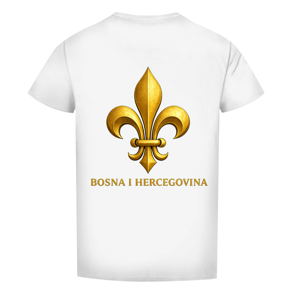 Herren Premium Bio T-Shirt Goldener Bosnischer Ljiljan