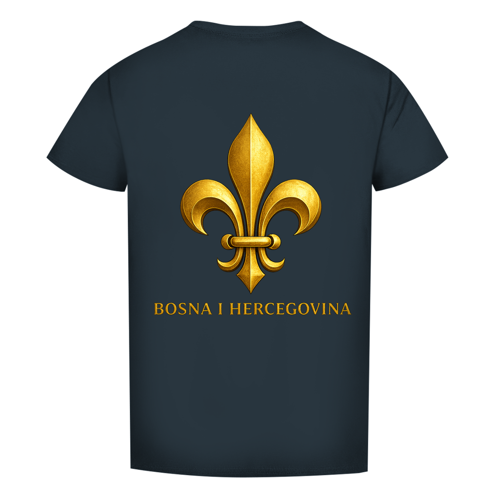 Herren Premium Bio T-Shirt Goldener Bosnischer Ljiljan