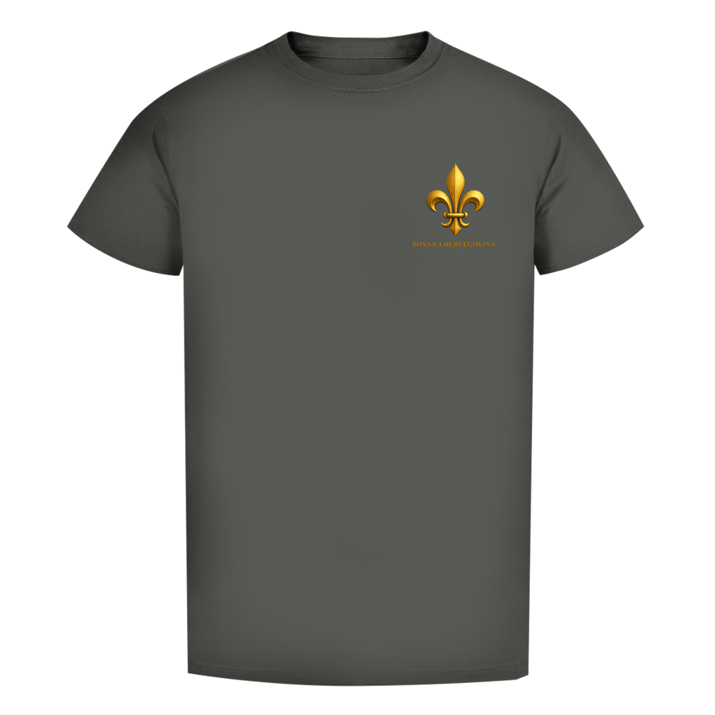 Herren Premium Bio T-Shirt Goldener Bosnischer Ljiljan