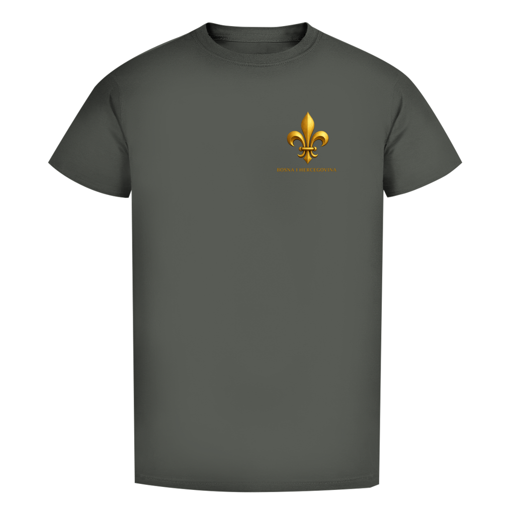 Herren Premium Bio T-Shirt Goldener Bosnischer Ljiljan