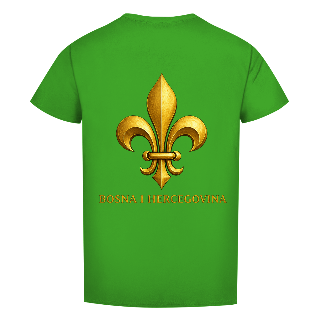 Herren Premium Bio T-Shirt Goldener Bosnischer Ljiljan