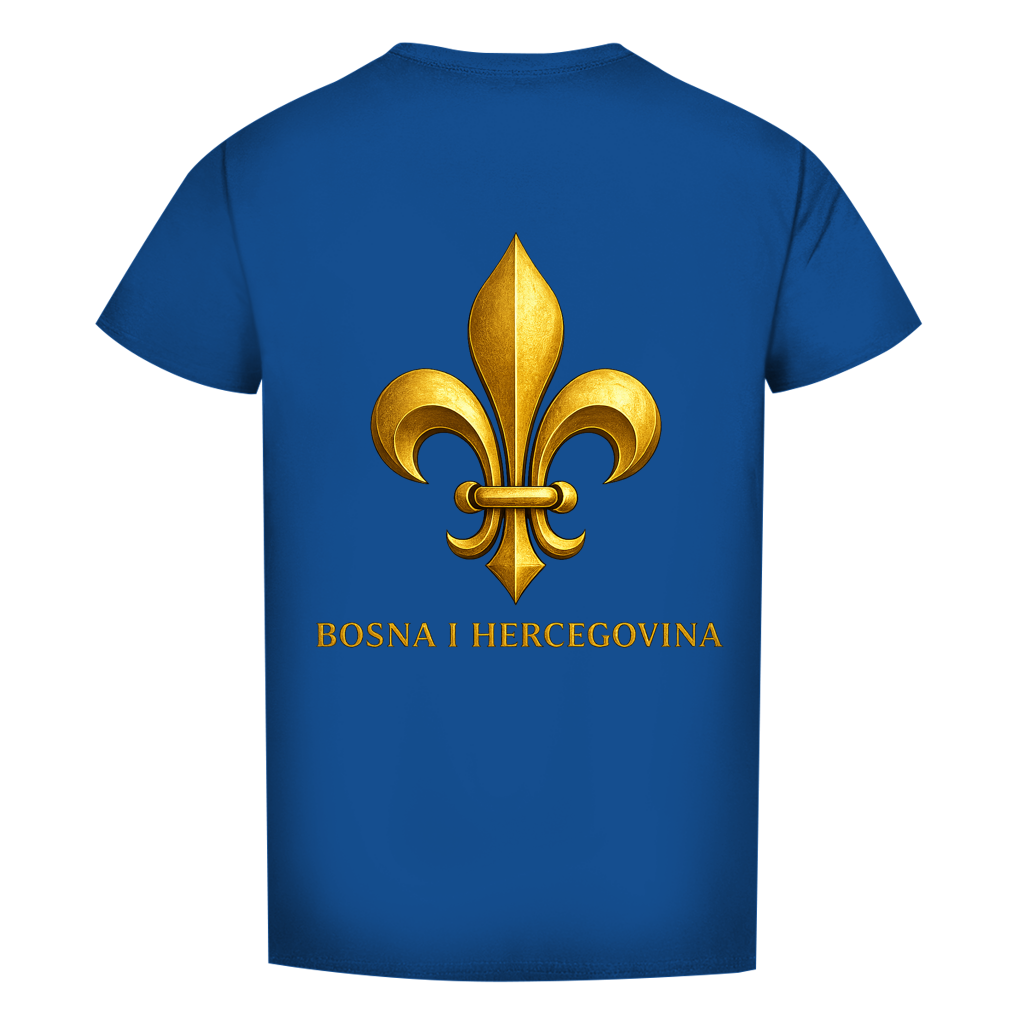 Herren Premium Bio T-Shirt Goldener Bosnischer Ljiljan