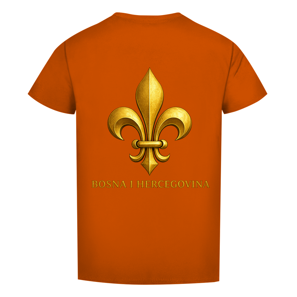 Herren Premium Bio T-Shirt Goldener Bosnischer Ljiljan