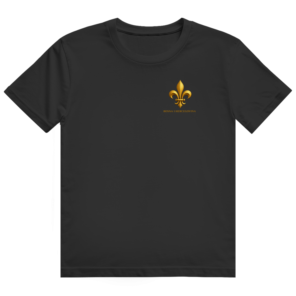 Herren Heavy Cotton T-Shirt Goldener Bosnischer Ljiljan