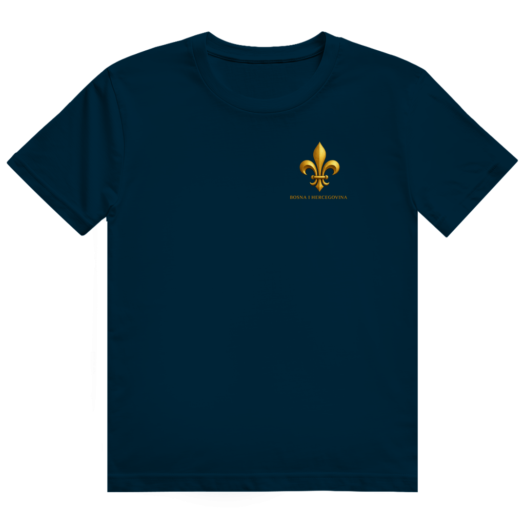 Herren Heavy Cotton T-Shirt Goldener Bosnischer Ljiljan