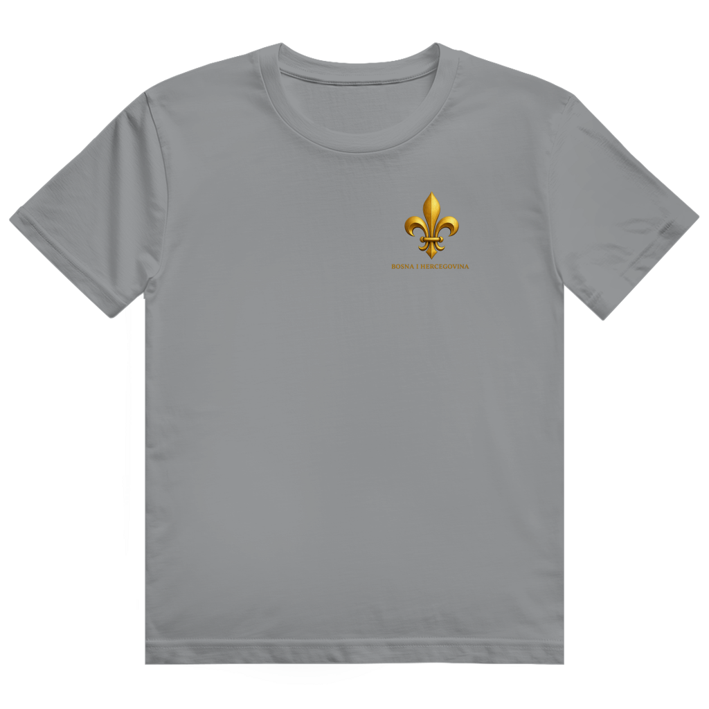 Herren Heavy Cotton T-Shirt Goldener Bosnischer Ljiljan