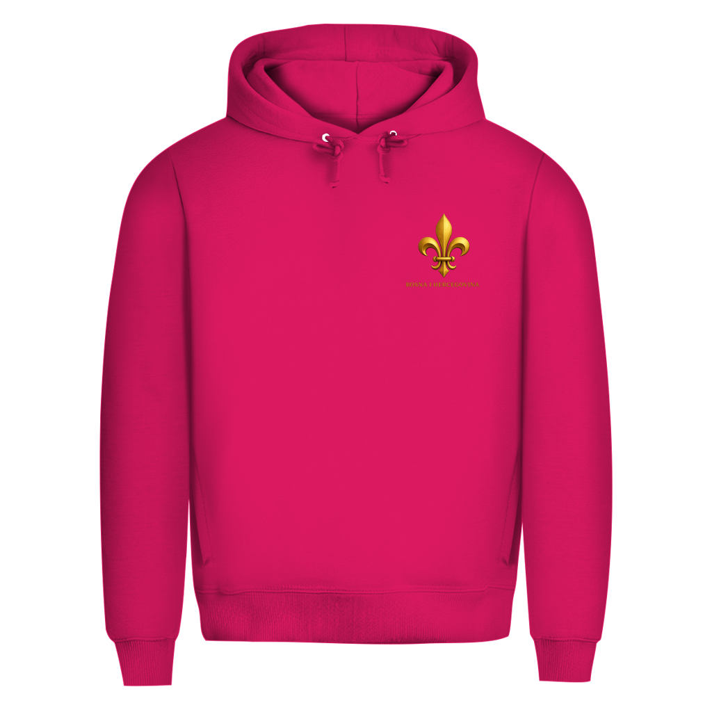 Herren Premium Bio Hoodie Goldener Bosnischer Ljiljan