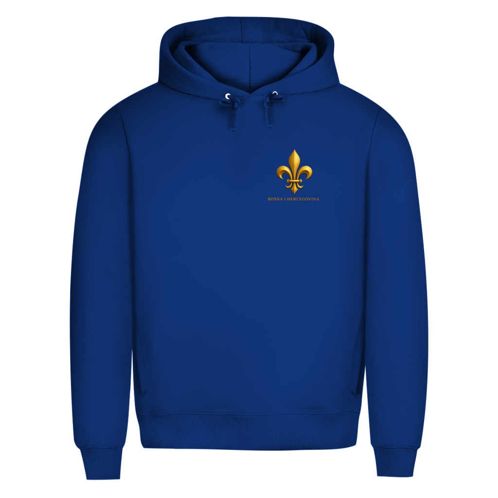 Herren Premium Bio Hoodie Goldener Bosnischer Ljiljan