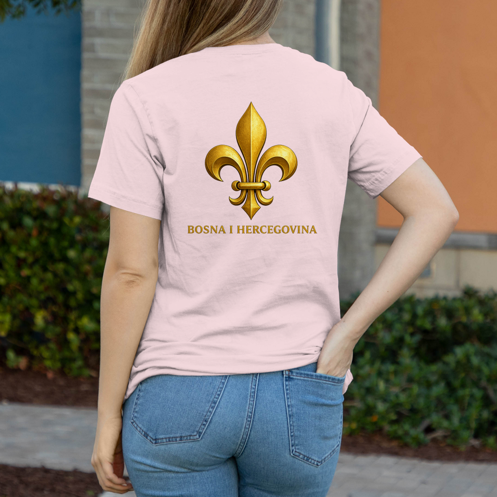 Damen T-Shirt Goldener Bosnischer Ljiljan