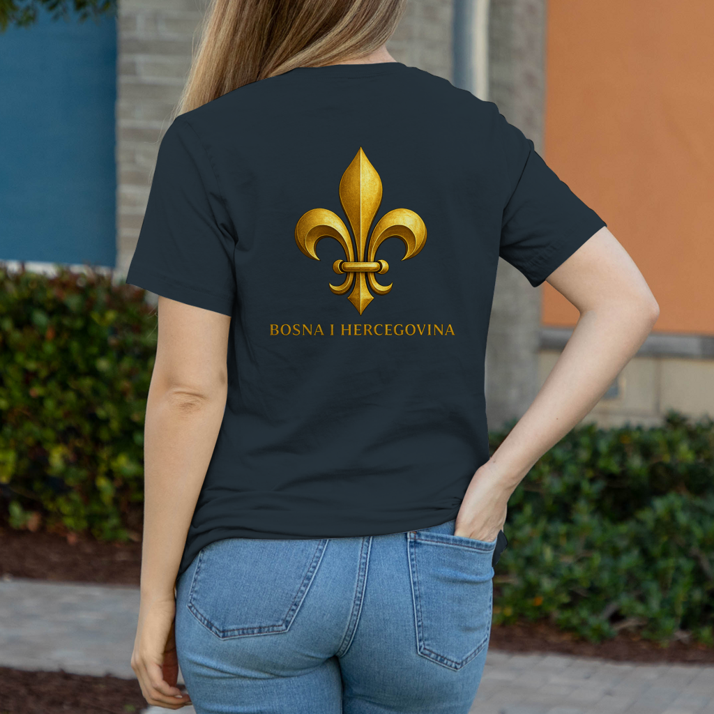 Damen T-Shirt Goldener Bosnischer Ljiljan