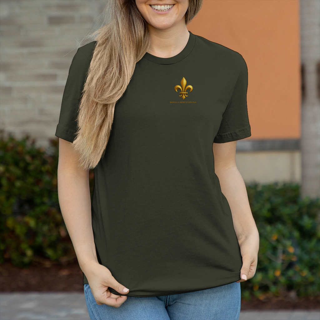 Damen T-Shirt Goldener Bosnischer Ljiljan