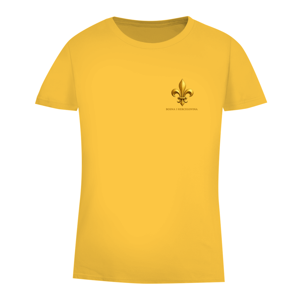Damen Premium Bio T-Shirt Goldener Bosnischer Ljiljan