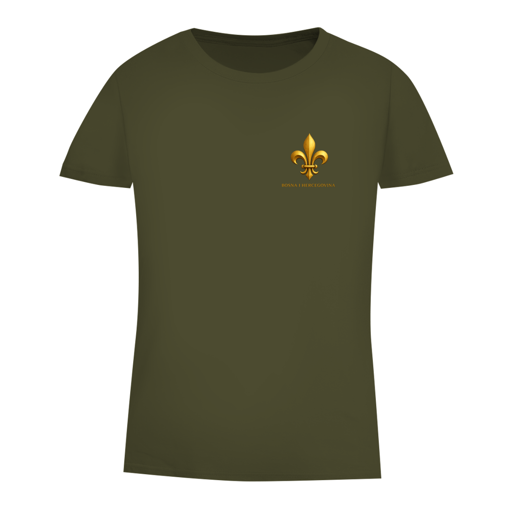 Damen Premium Bio T-Shirt Goldener Bosnischer Ljiljan