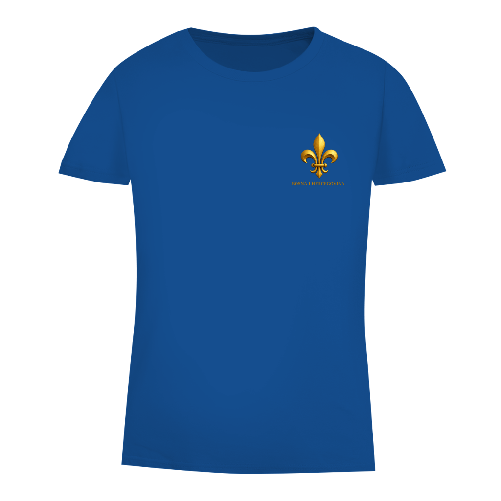 Damen Premium Bio T-Shirt Goldener Bosnischer Ljiljan