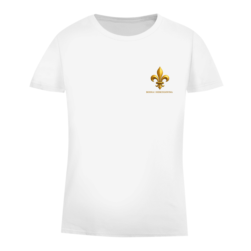 Damen Premium Bio T-Shirt Goldener Bosnischer Ljiljan