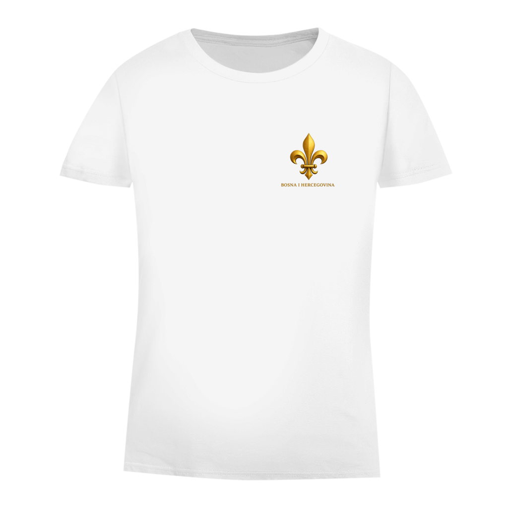 Damen Premium Bio T-Shirt Goldener Bosnischer Ljiljan