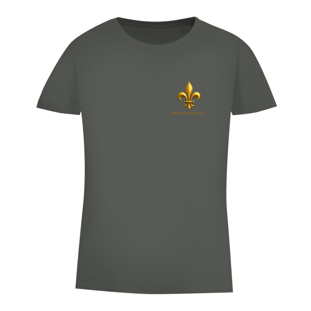 Damen Premium Bio T-Shirt Goldener Bosnischer Ljiljan