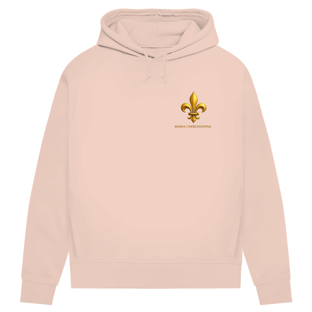 Damen Premium Bio Hoodie Goldener Bosnischer Ljiljan
