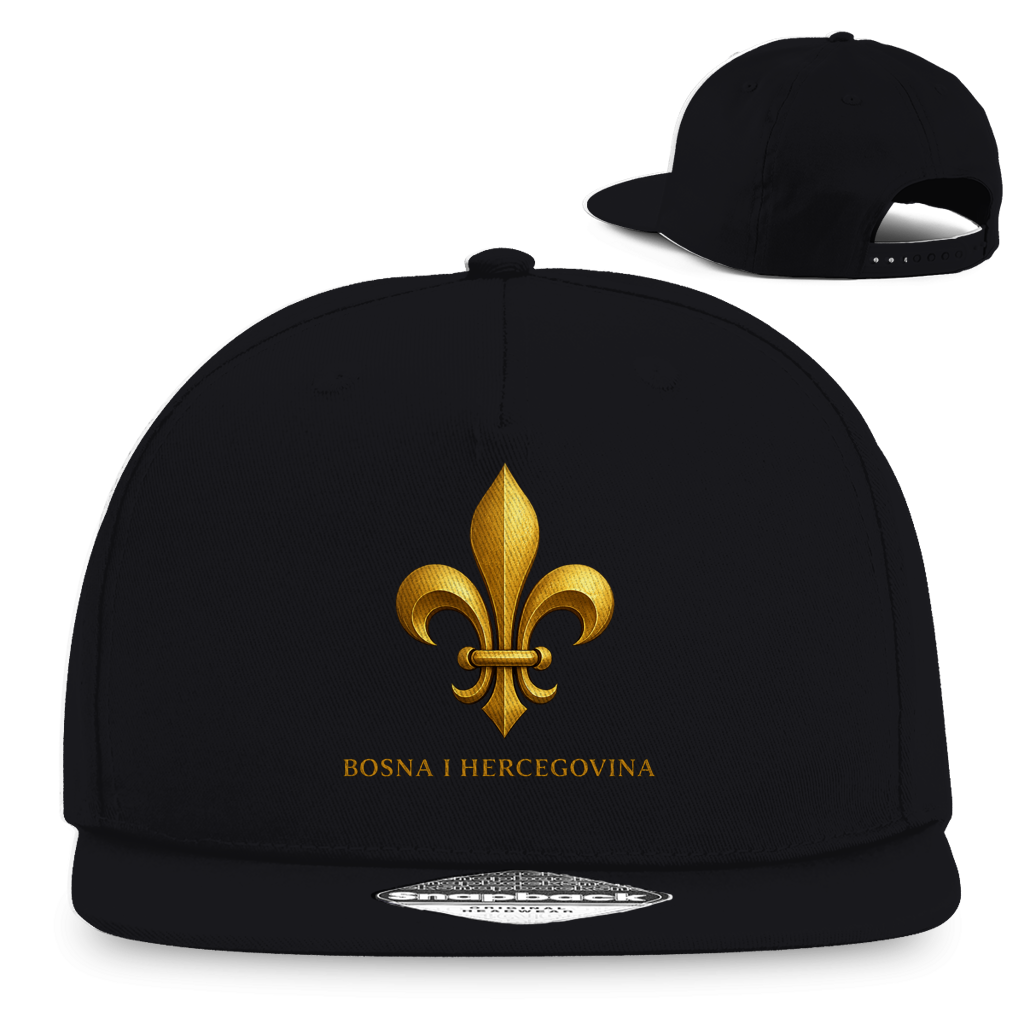 Snapback Rapper Cap Goldener Bosnischer Ljiljan