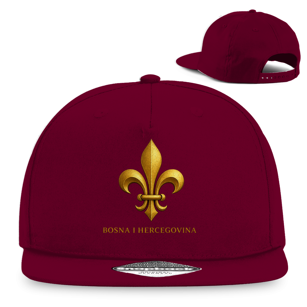 Snapback Rapper Cap Goldener Bosnischer Ljiljan