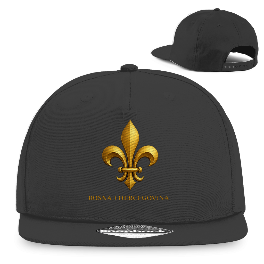 Snapback Rapper Cap Goldener Bosnischer Ljiljan