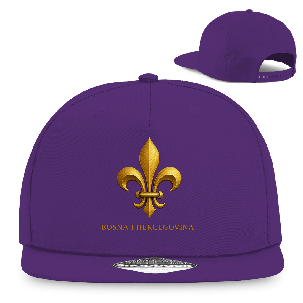 Snapback Rapper Cap Goldener Bosnischer Ljiljan