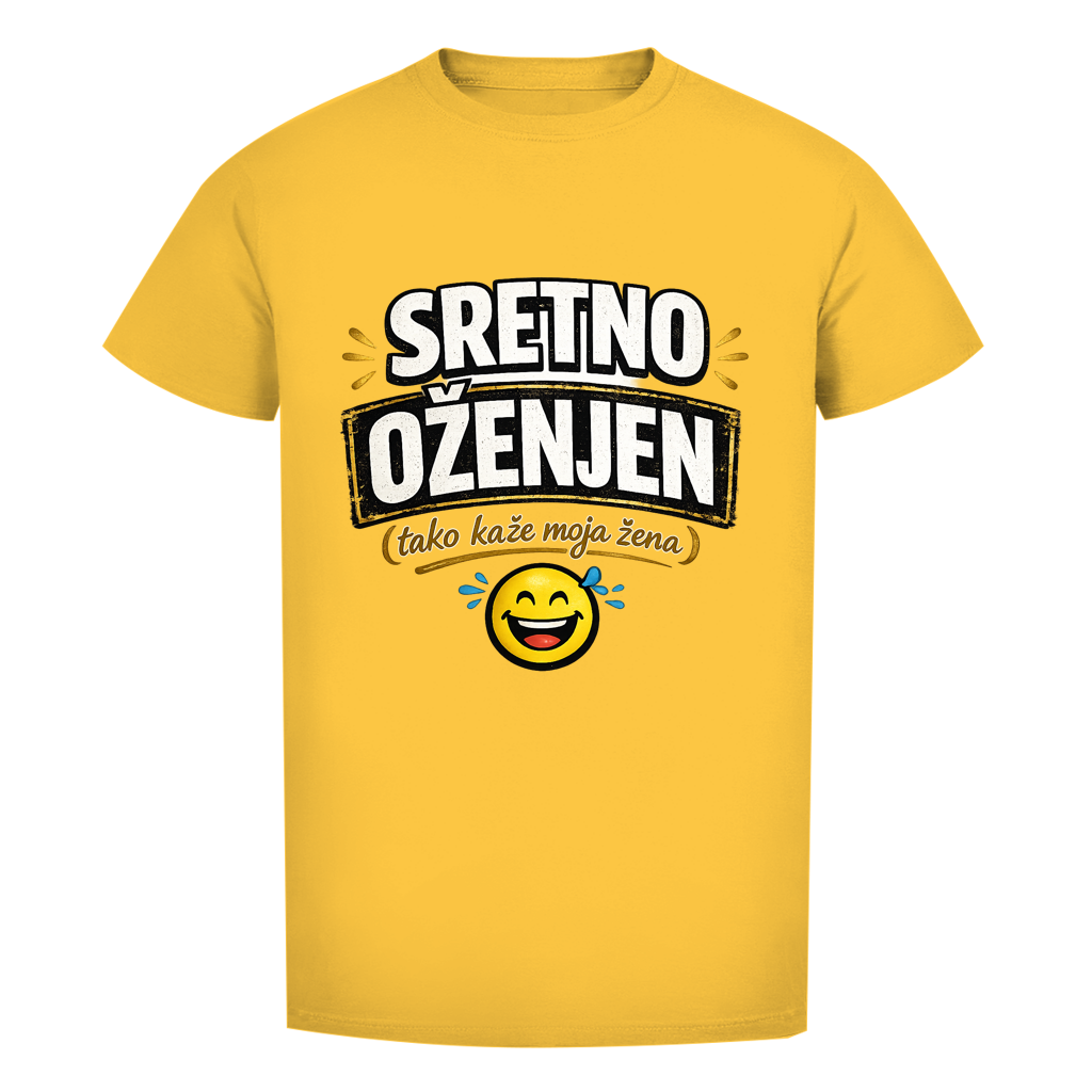 Sretno Oženjen Lustiges Herren Premium Bio T-Shirt