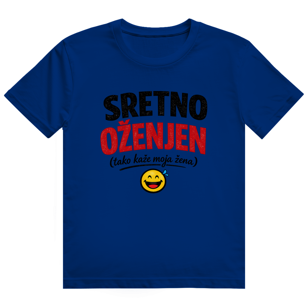 Herren Heavy Cotton T-Shirt Sretno Oženjen Original