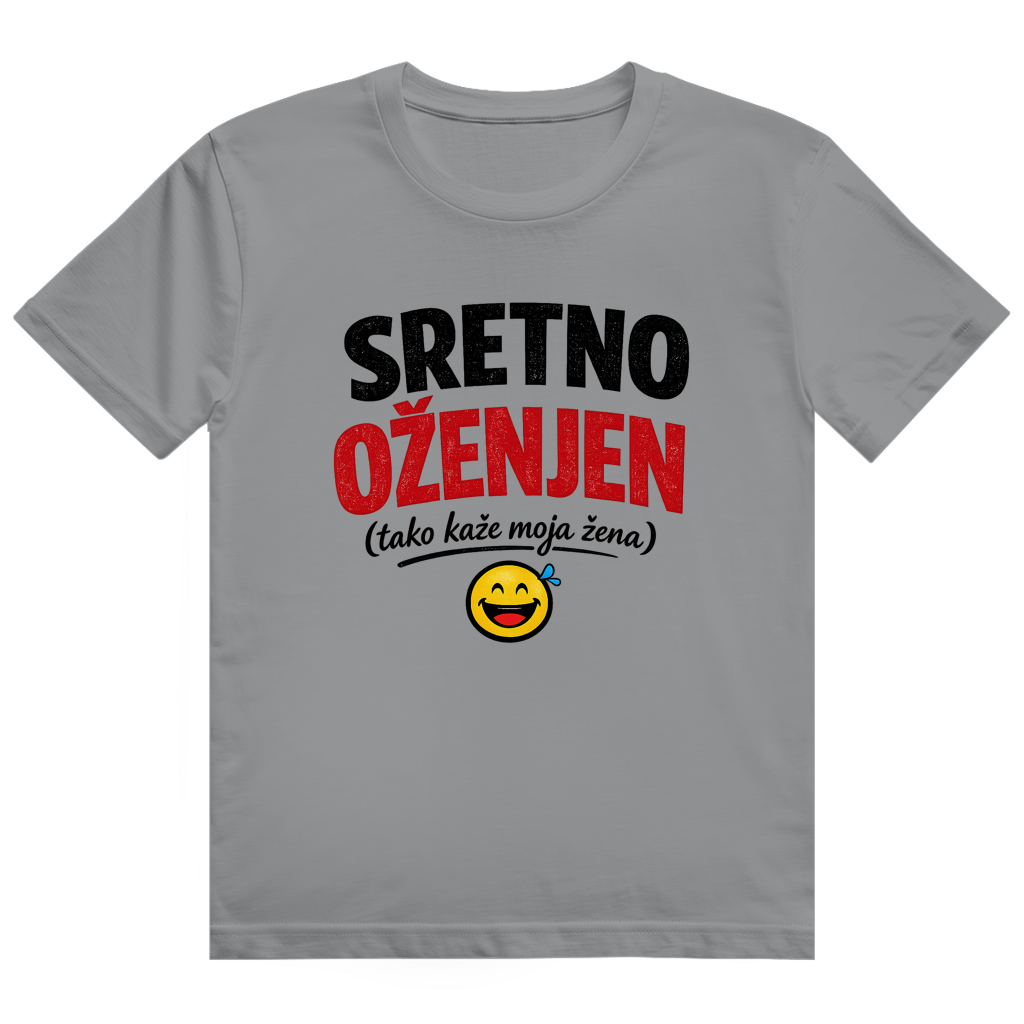 Herren Heavy Cotton T-Shirt Sretno Oženjen Original