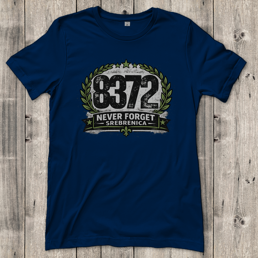 Damen T-Shirt Never Forget Srebrenica