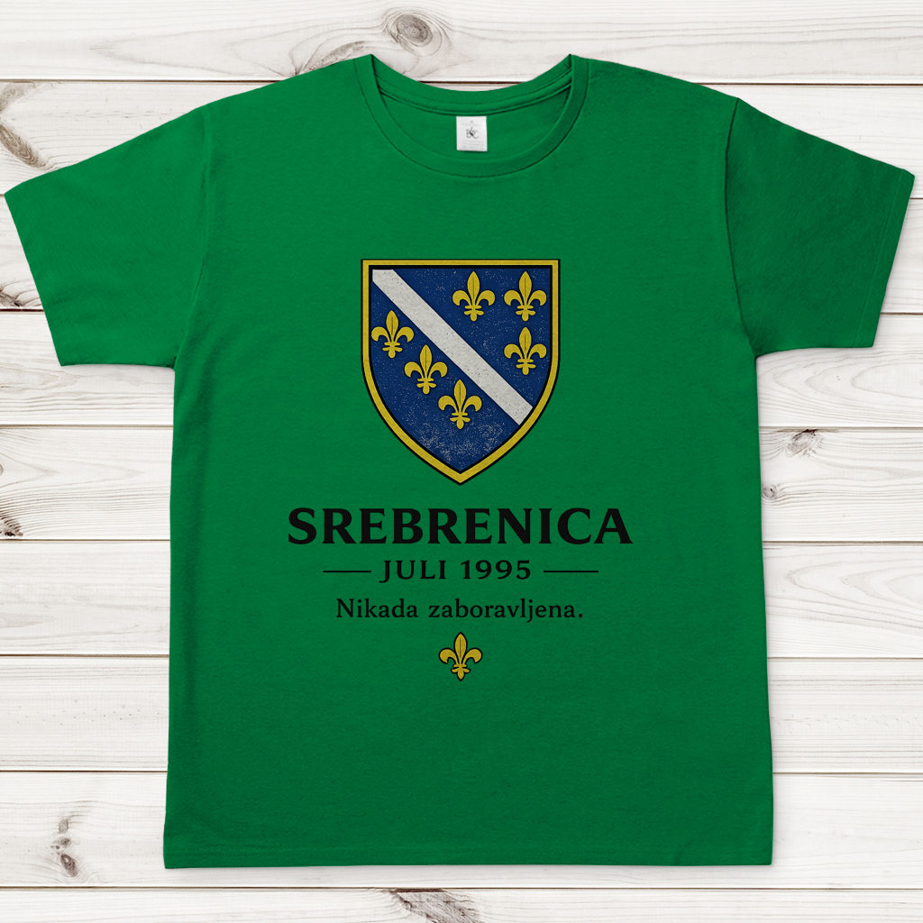 Muška majica Srebrenica Nikad Zaboravljena