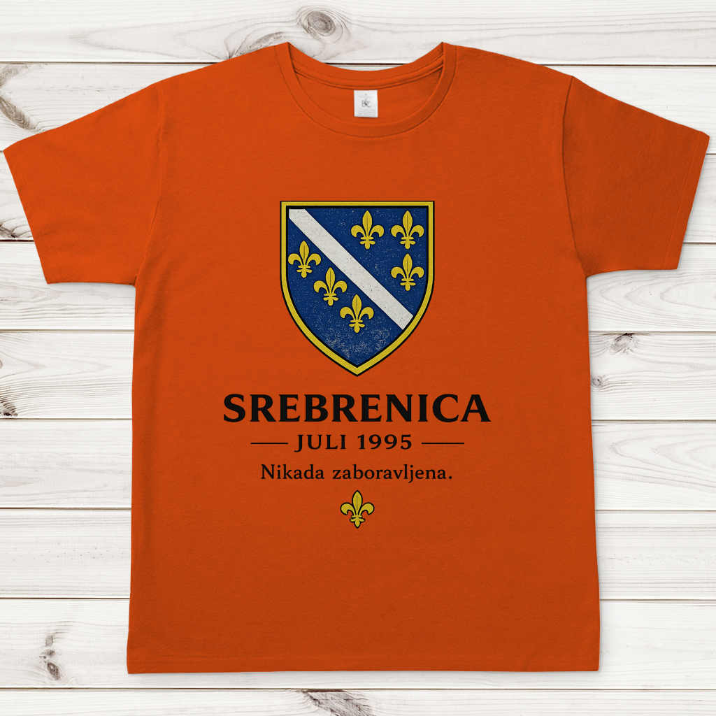 Muška majica Srebrenica Nikad Zaboravljena