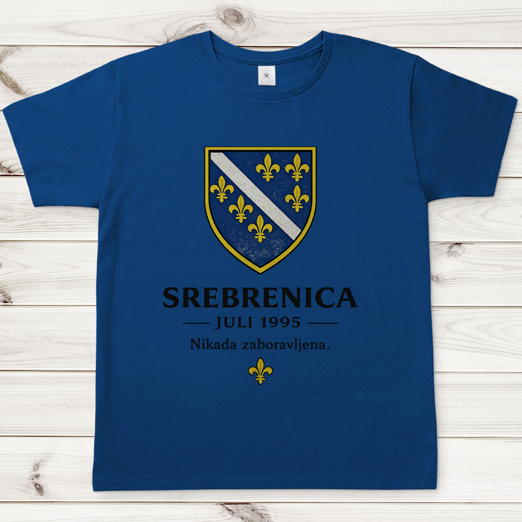 Muška majica Srebrenica Nikad Zaboravljena