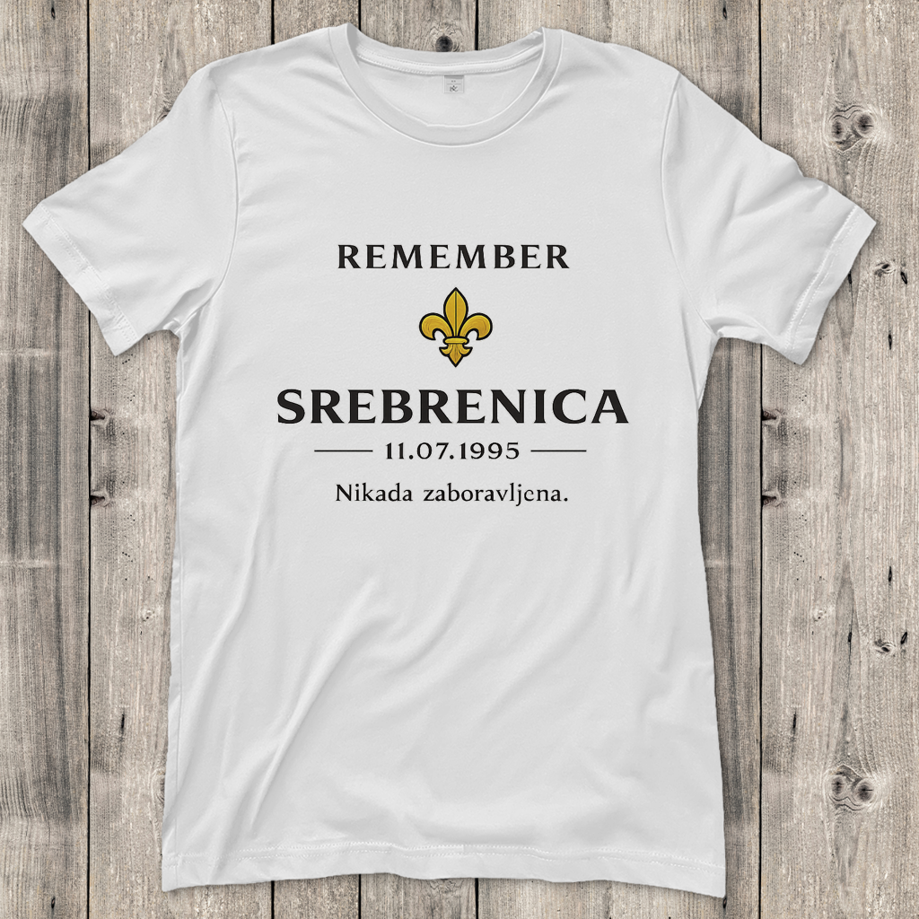 Damen T-Shirt Remember Srebrenica
