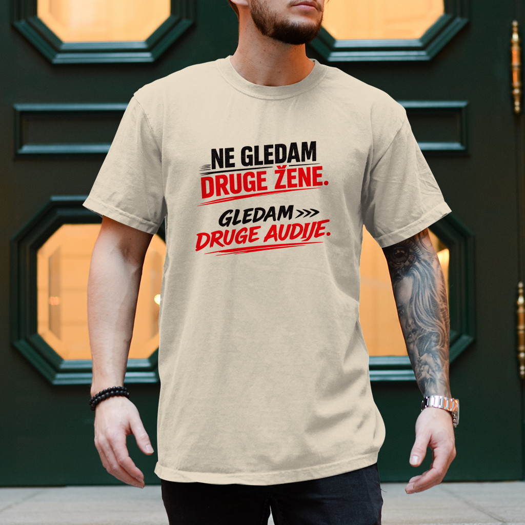 Herren T-Shirt Ne gledam druge zene