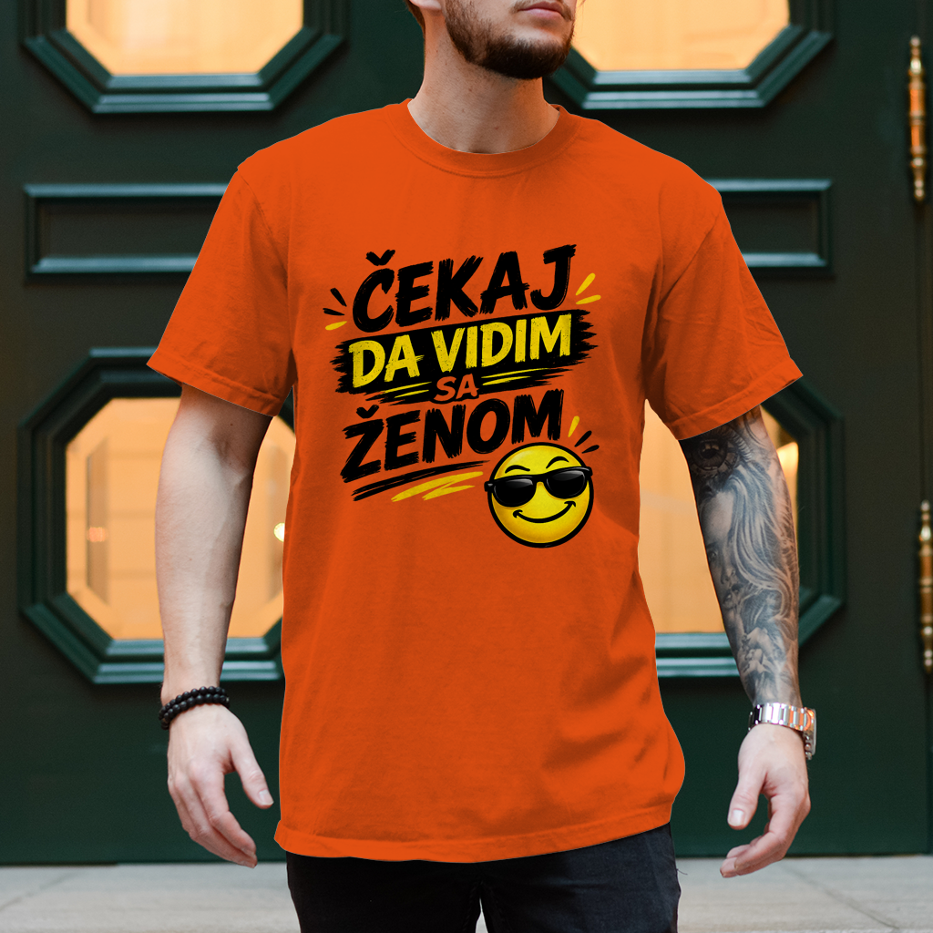 Herren T-Shirt Cekaj da vidim sa zenom