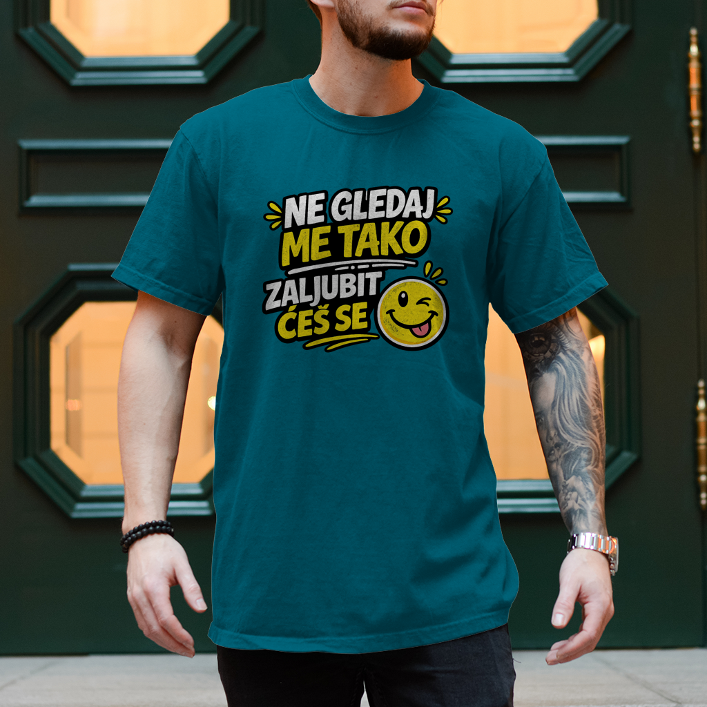 Herren T-Shirt Ne gledaj me tako