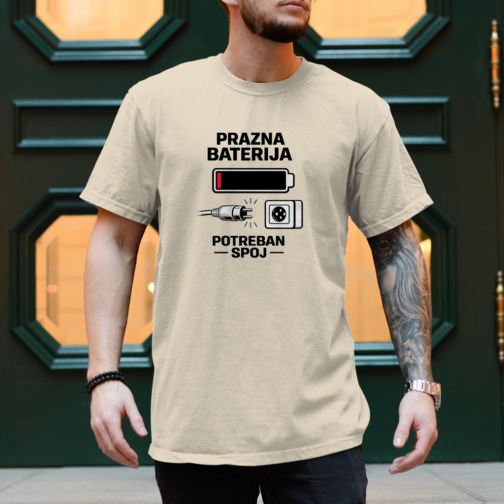 Herren T-Shirt Prazna baterija