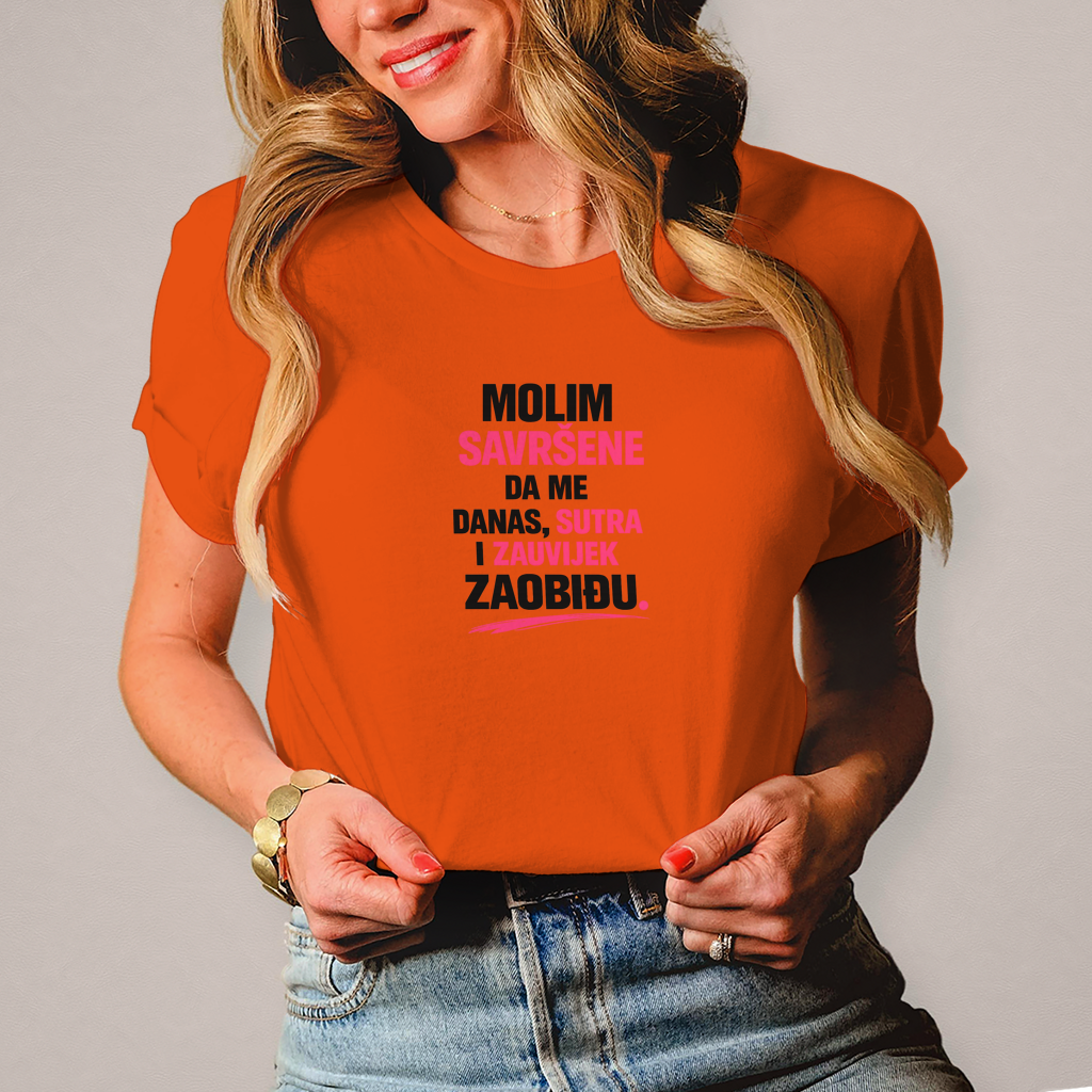 Damen T-Shirt Molim savrsene da me zaobidju