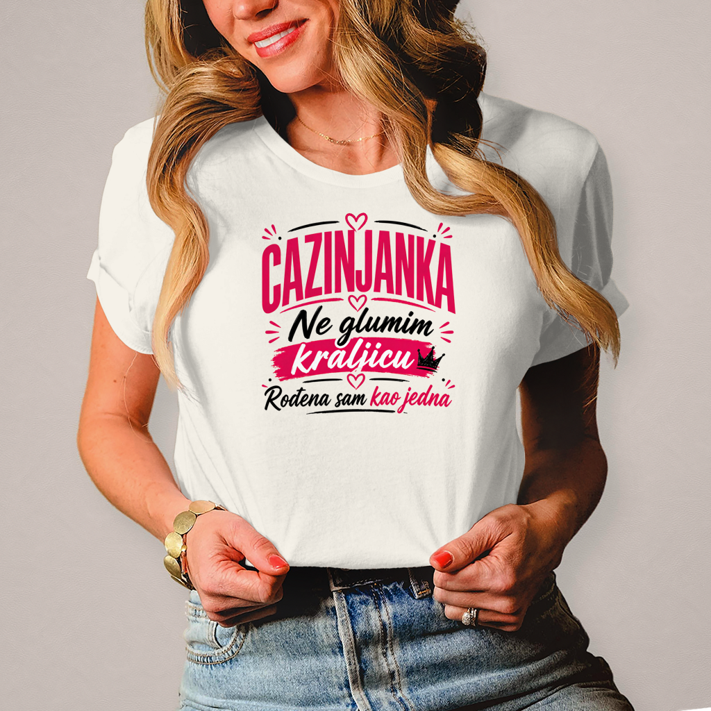 Damen T-Shirt Cazinjanka rodjena kraljica